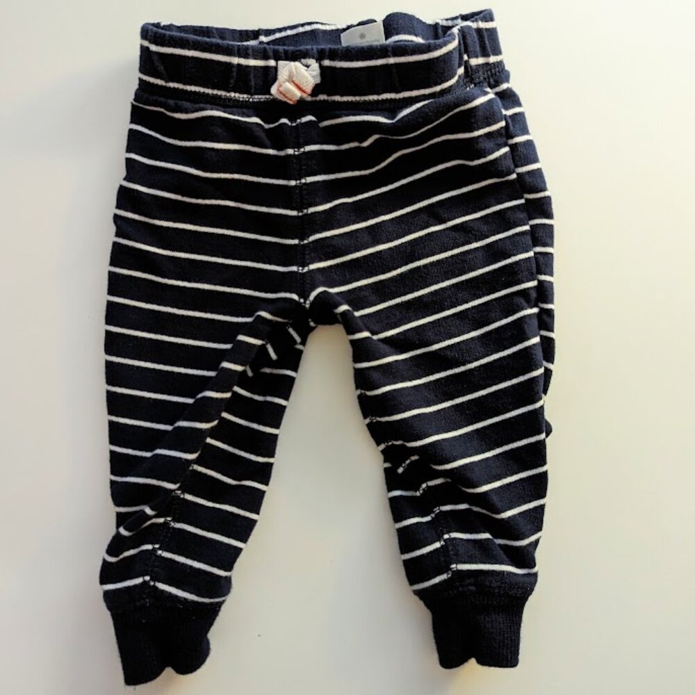 Carter's navy and white striped sweatpants